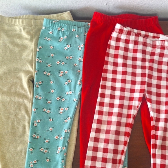 Colorful Girl's Leggings Lot of 4 Size 12-18 Months - Picture 4 of 4